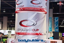 Cyclone cup booth at the 2014 Olympia weekend expo